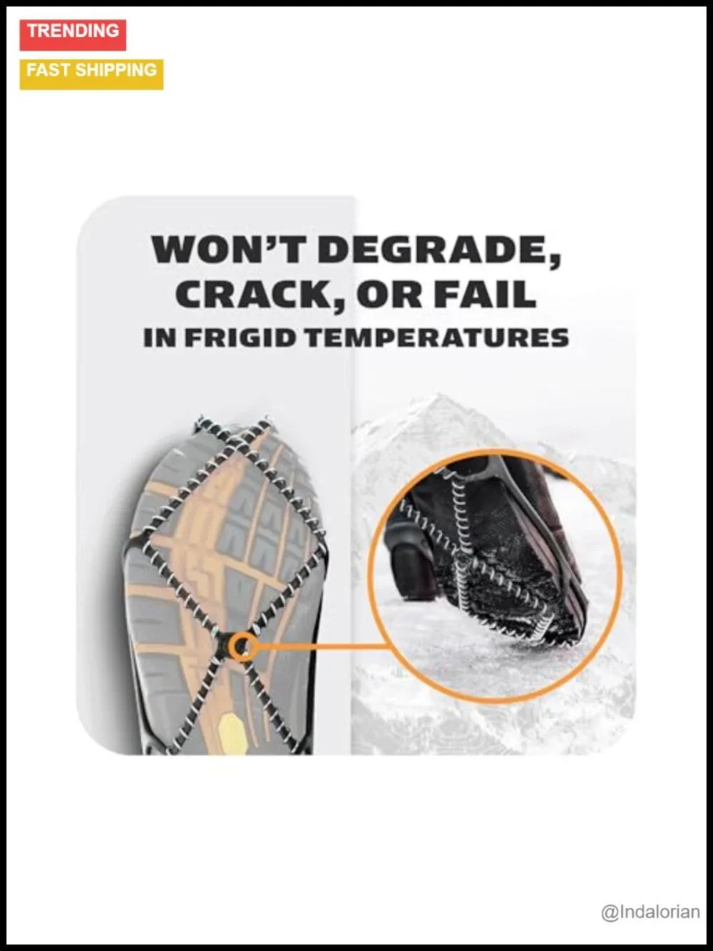 Slip-On Traction Cleats for Snow & Ice - 360-Degree Steel Coils